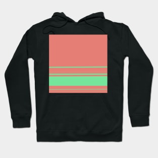 Red-Green striped design Hoodie